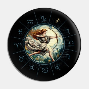 ZODIAC Sagittarius - Astrological SAGITTARIUS - SAGITTARIUS - ZODIAC sign - Van Gogh style - 9 Pin