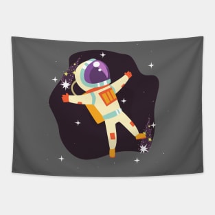 Astronaut dancing in space Tapestry