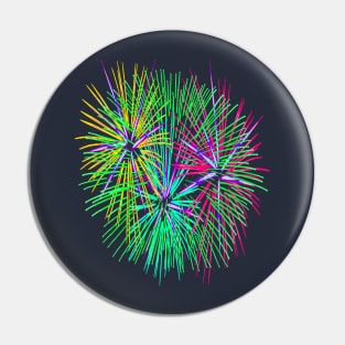 Light Up The Night Sky Colorful Fireworks Celebrations 3 Pin