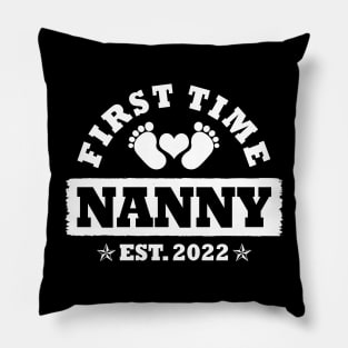 First Time Nanny Est 2022 Funny New Nanny Gift Pillow