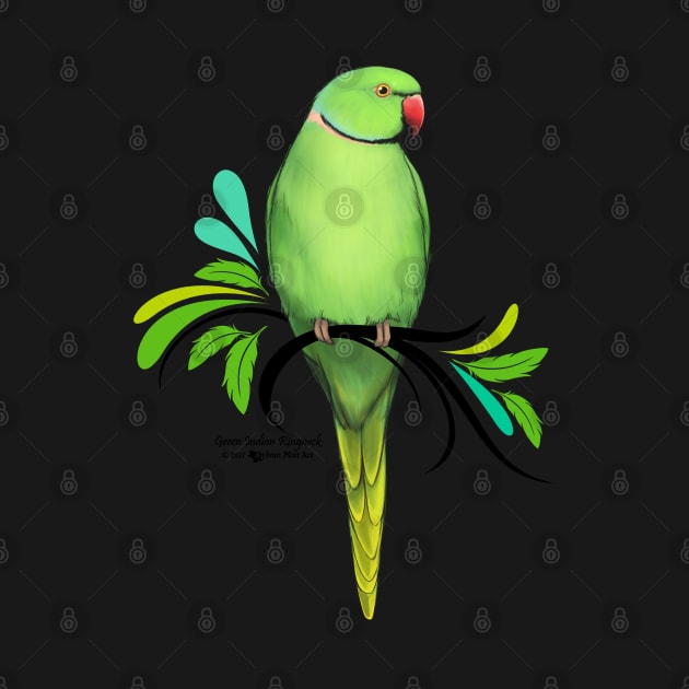 Green Indian Ringneck Parrot by Sylvanmistart