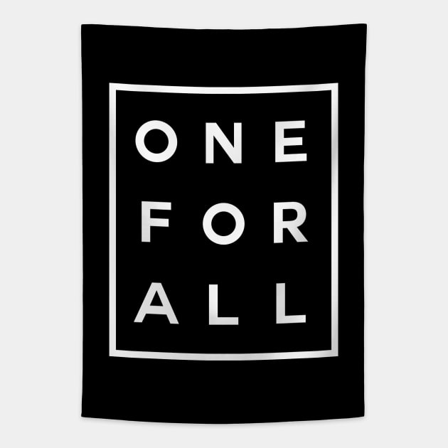 One For All Boxed (White) Tapestry by inotyler