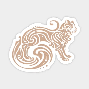 Cat illustration in tattoo style Magnet