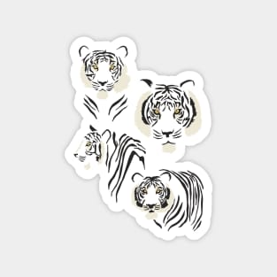 Tiger Pattern in Orange Magnet