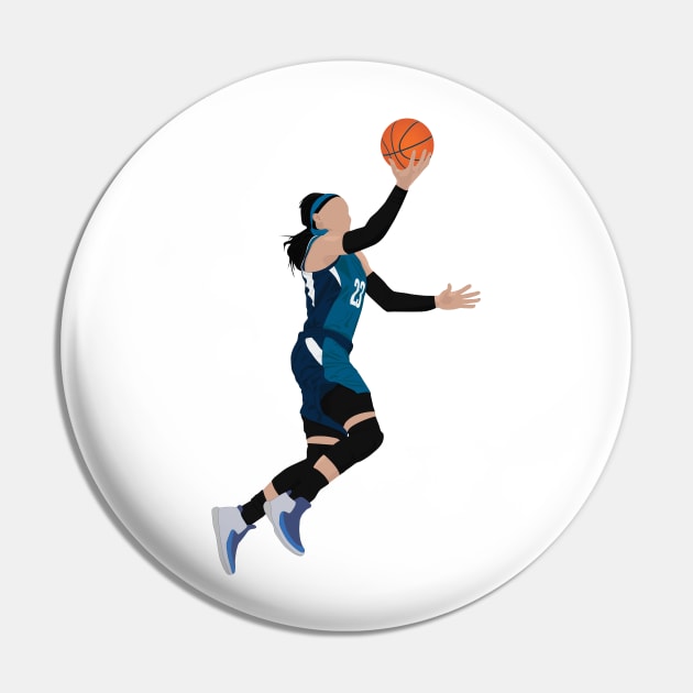 Women's basketball passion Pin by RockyDesigns