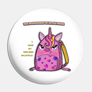 Unicorn Backpack - The Adventures of Little Nenia Pin