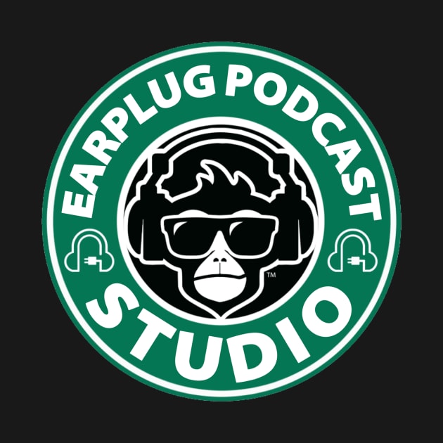 Earplug Starbucks logo tee by EarplugPodcastNetwork