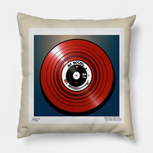 Vintage Pop Art Red Vinyl Record Pillow