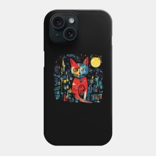 Night city cat Phone Case