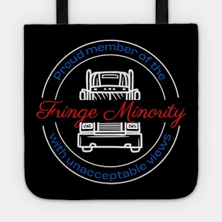 Fringe Minority (red, white, and blue) Tote