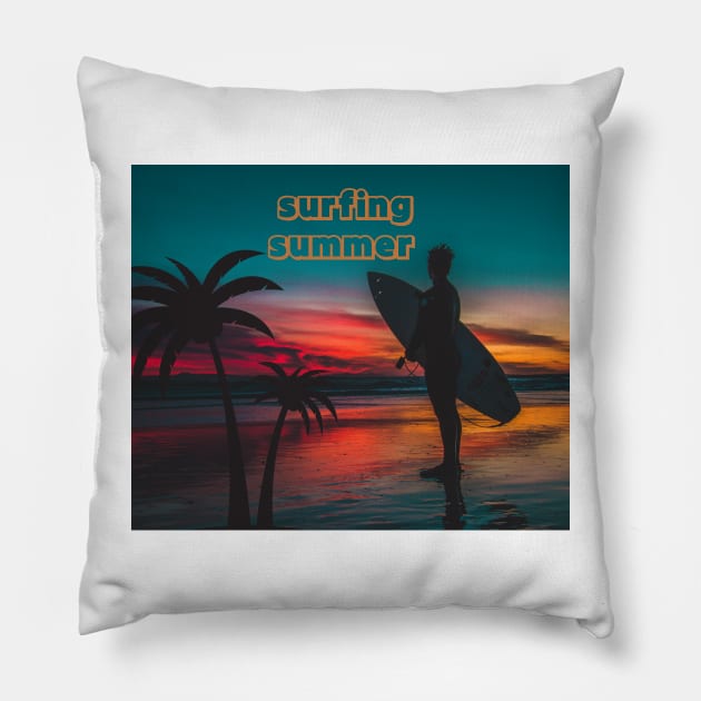 summer lover Pillow by ayoubShoop