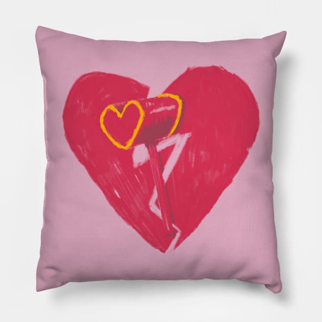 The Heartbreaker Pillow by Henrico