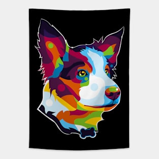 Colorful Dog Inside Tapestry