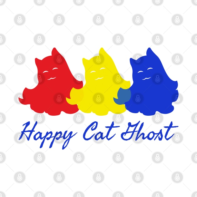 Cute Happy Cat Ghost by crissbahari