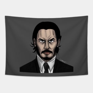 mr john wick in ecopop portrait style art Tapestry