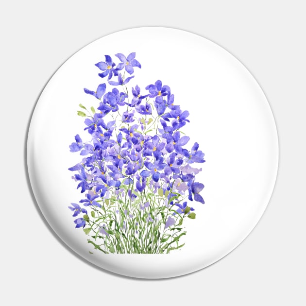 purple wild flower watercolor painting Pin by colorandcolor