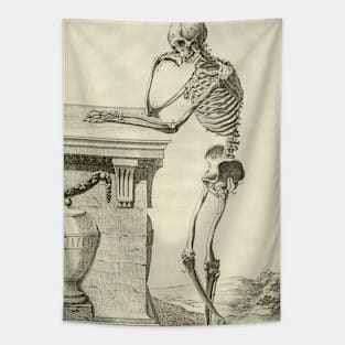 Vintage Science and Healthcare Skeleton, Human Anatomy by Denis Diderot. Tapestry