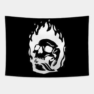 Burning Skull Tapestry