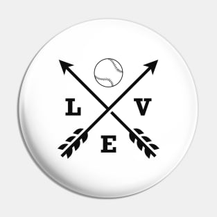 Baseball / Softball Love Arrow Pin