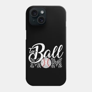 Teeball Mom Leopard Funny Baseball for Mother's Day 2021 Phone Case