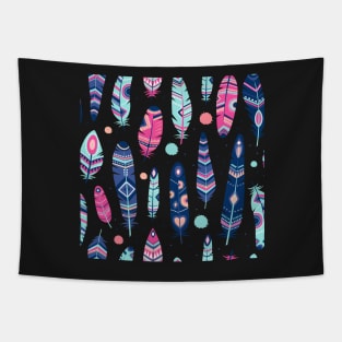 Feathers Pastel Pattern Tapestry