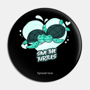 Save the turtles Pin