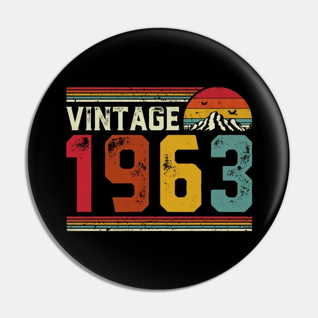 Vintage 1963 Birthday Gift Retro Style Pin by Foatui
