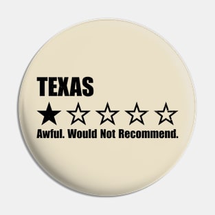 Texas One Star Review Pin