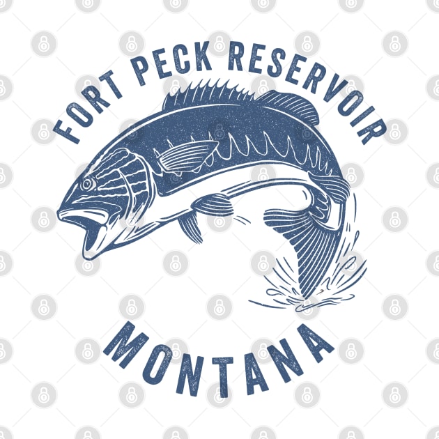 Fort Peck Reservoir Montana Bass Fishing by Eureka Shirts