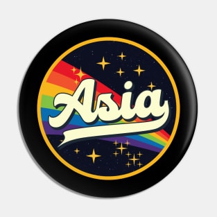 Asia // Rainbow In Space Vintage Style Pin