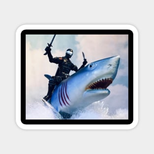 G.I. Joe Snake Eyes Rides a Shark Magnet