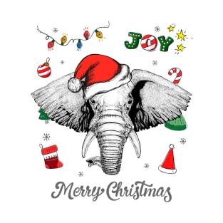 Merry Christmas Elephant T-Shirt