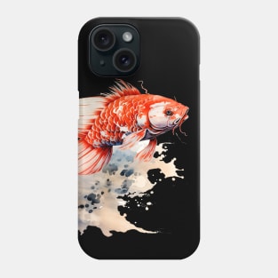 Magical Koi: Perseverance and Prosperity on a Dark Background Phone Case