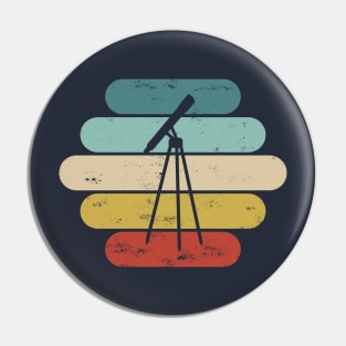 Astronomy Universe Telescope Retro design Pin