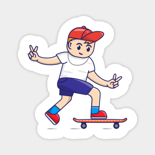 Skate, Smile and Peace Magnet