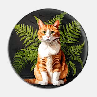 Portrait Of A Tabby Cat Pin