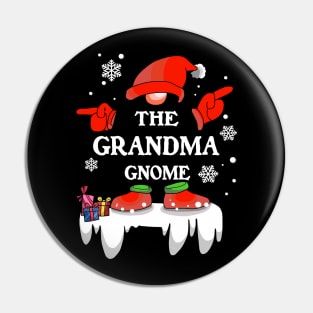 Grandma Gnome Buffalo Plaid Matching Family Christmas Pajama Pin