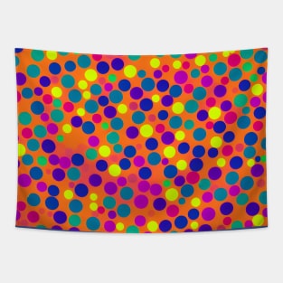 Colorful Confetti Dots Pattern Tapestry