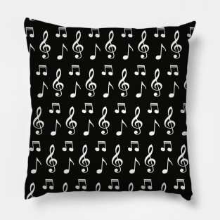 Music Notes Seamless Pattern Pillow