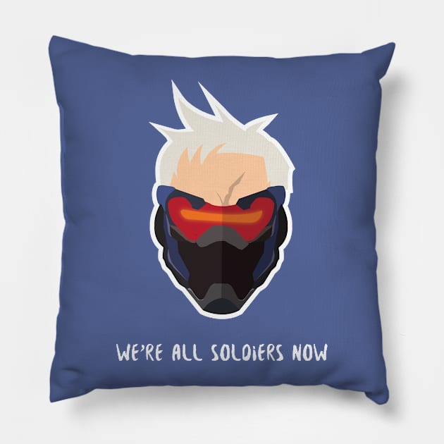 Soldier 76 Face Pillow by ivanomatt147