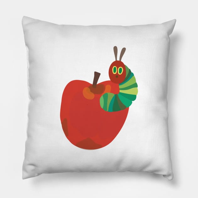 The very hungry caterpillar - Apple Pillow by FoxtrotDesigns