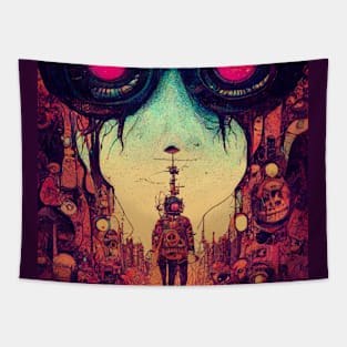 Googles cyberpunk art Tapestry