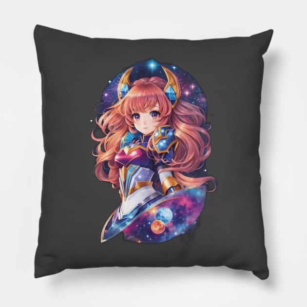 Nights of Orion: Spellbinding AI Anime Character Artistry Pillow by artbydikidwipurnama