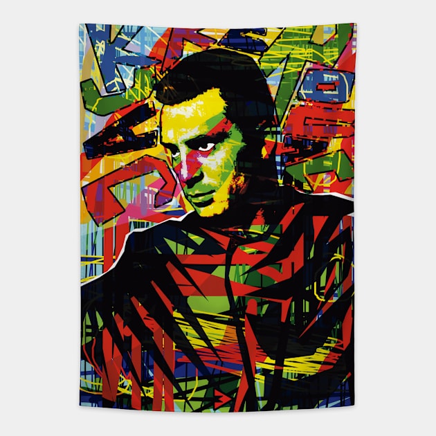 Jack Kerouac and the Birth of Colors Tapestry by Exile Kings 