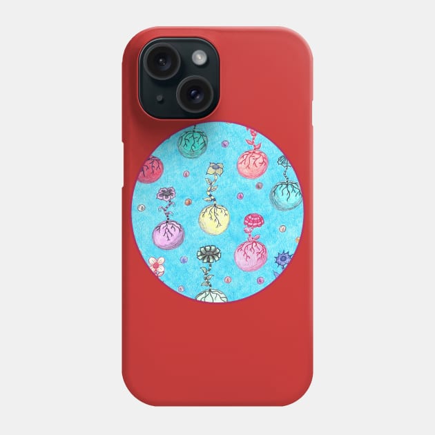 Flower Orbs Phone Case by okhismakingart_