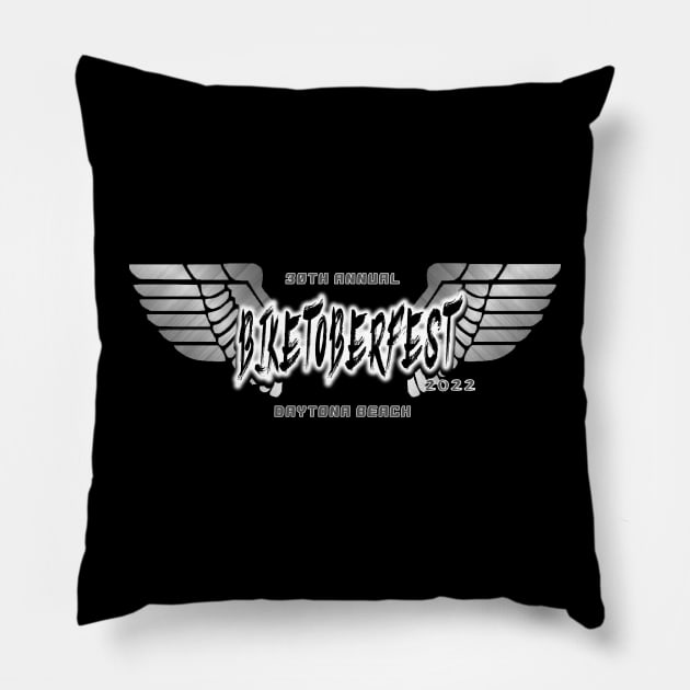 biketoberfest 2022 Pillow by DisenyosDeMike