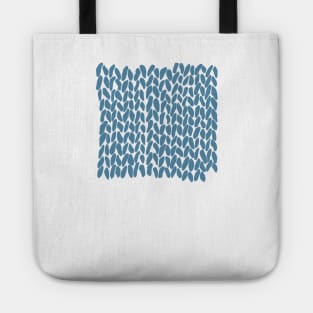 Half Knit Blue Tote