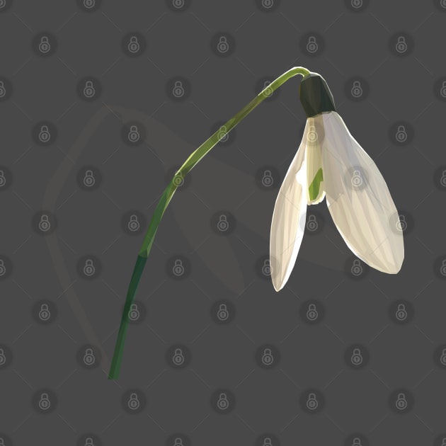 Low Poly Snowdrop by ErinFCampbell