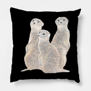 Funny Meerkat - Mongoose - in Africa Pillow