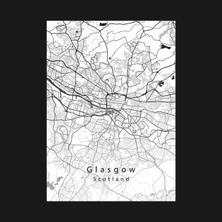 Glasgow Scotland City Map T-Shirt